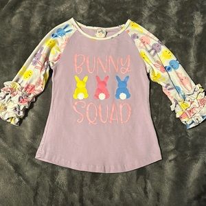 Boutique BMG Bunny Squad Easter long sleeve T-shirt size 4